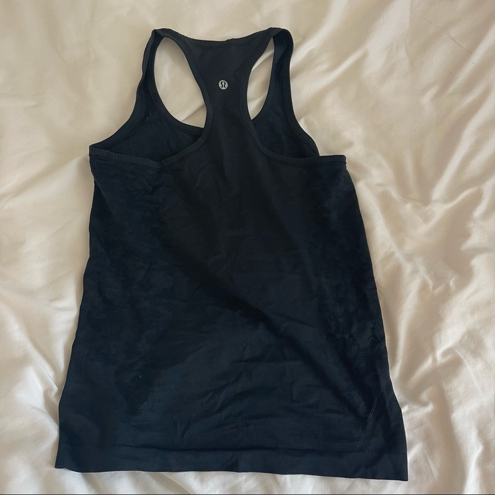 navy lululemon swiftly tank top